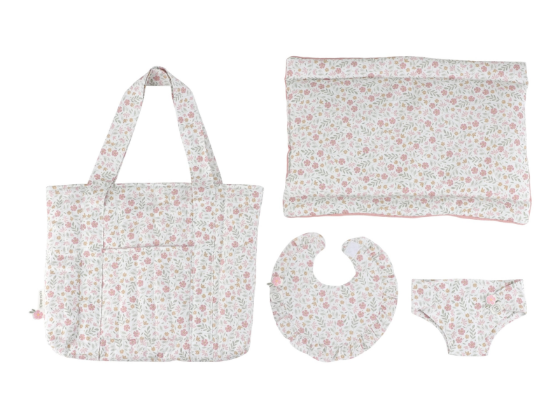 Přebalovací taška pro panenky Soft Flowers