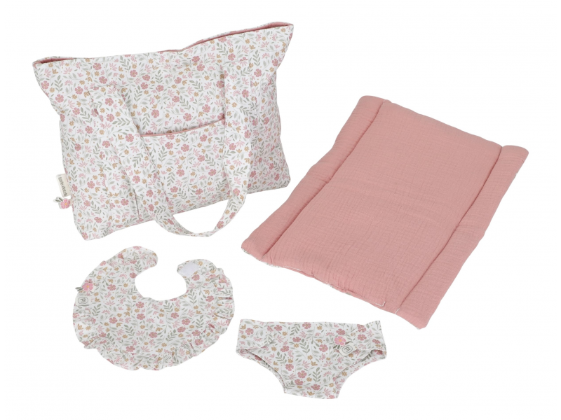 Přebalovací taška pro panenky Soft Flowers