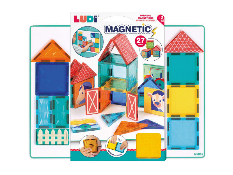 Magnetická stavebnice s tabulí Farma 27 ks