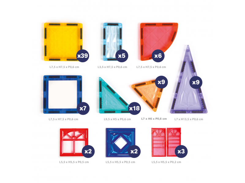 Magnetická stavebnice XXL 100 ks