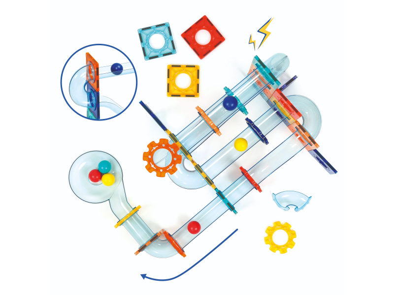 Magnetická stavebnice kuličková dráha 80 ks