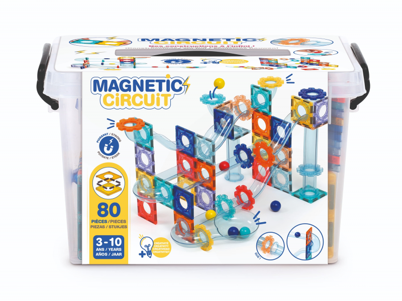 Magnetická stavebnice kuličková dráha 80 ks