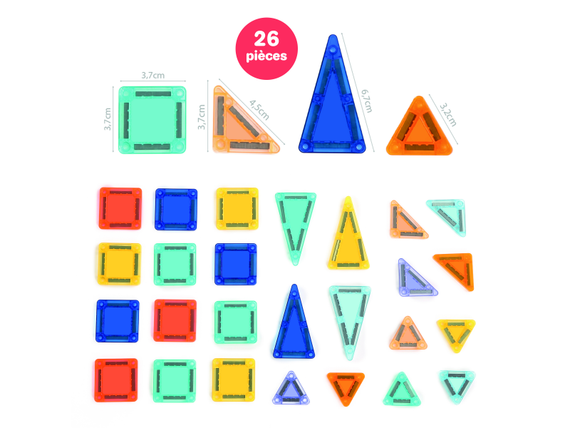 Magnetická stavebnice mini 26 ks
