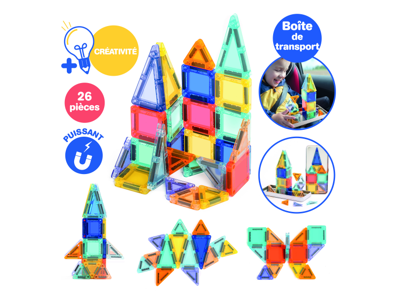 Magnetická stavebnice mini 26 ks