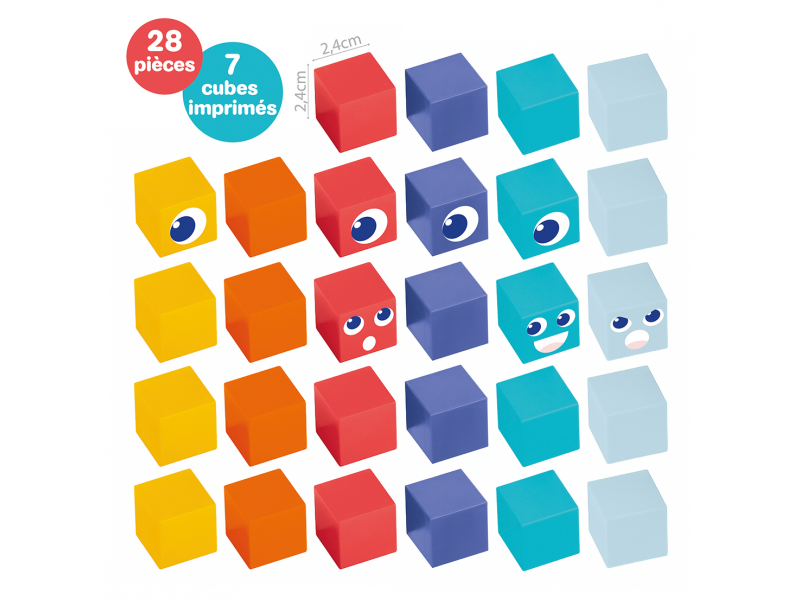 Magnetická stavebnice kostky 28 ks