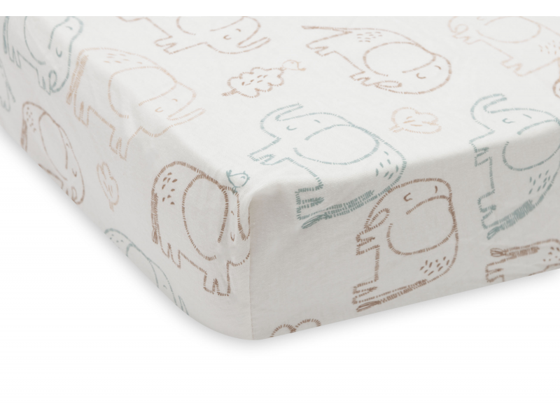 Prostěradlo napínací 120x60 cm Elephant Tales