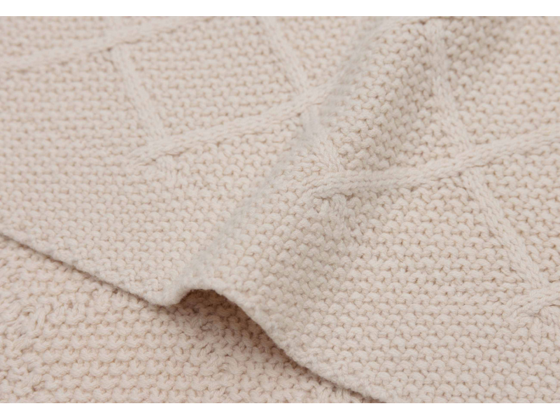Deka 75x100cm Check Knit Oatmeal