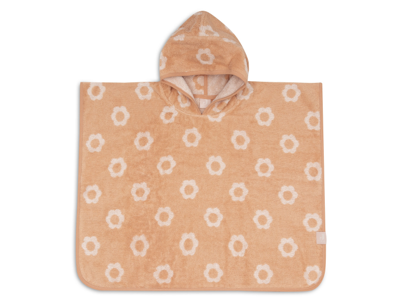 Osuška pončo froté Jacquard Flower