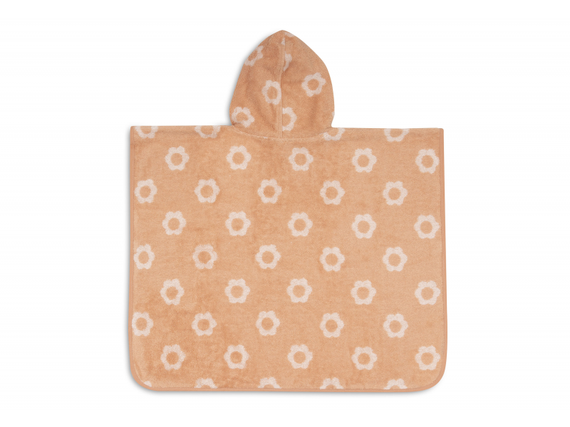 Osuška pončo froté Jacquard Flower