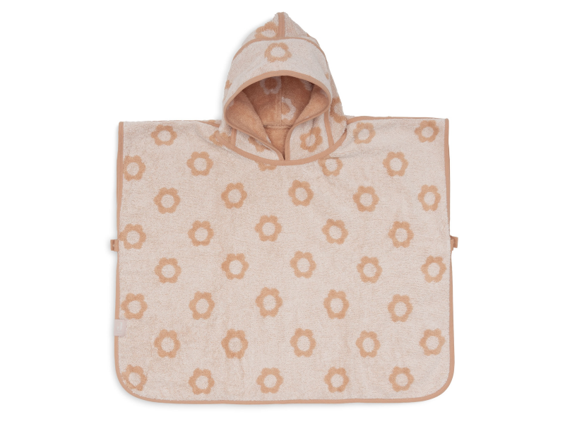 Osuška pončo froté Jacquard Flower