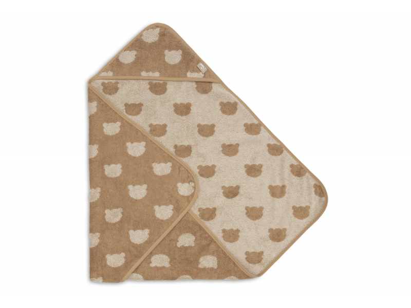 Osuška s kapucí froté 75x75 cm Jacquard Teddy Bear