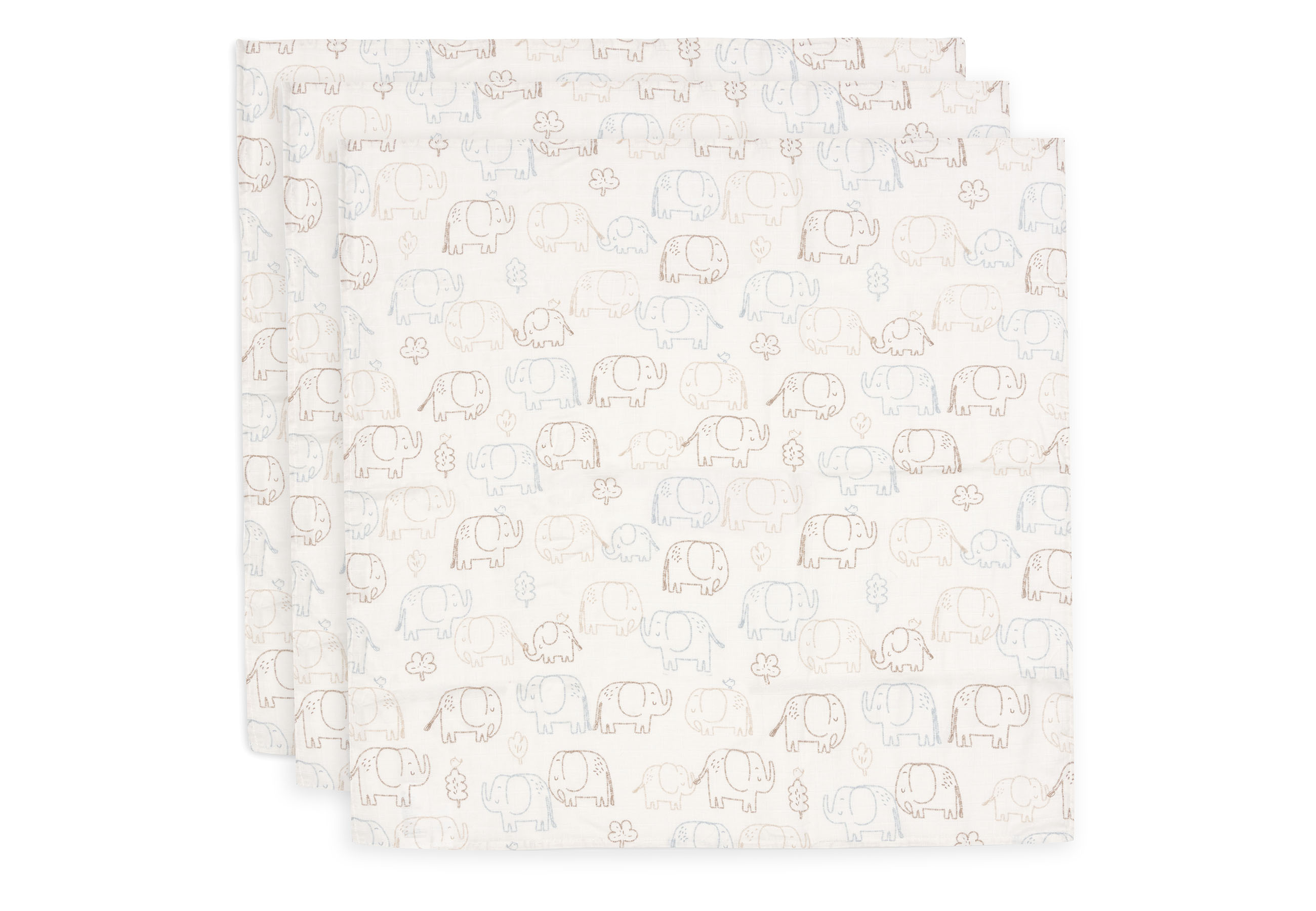 JOLLEIN Pleny 3 ks 70x70 cm Elephant Tales