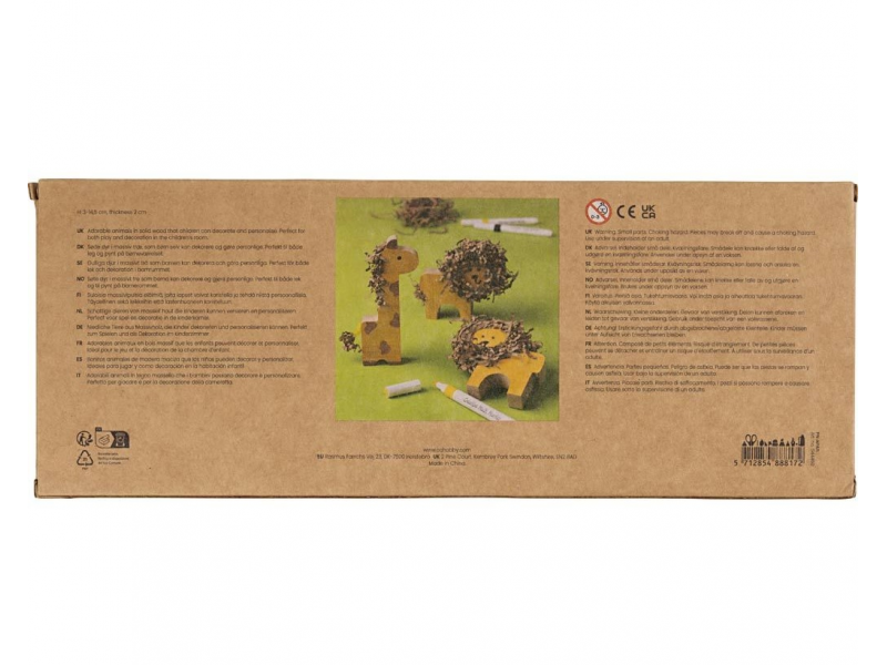 Kreativní sada Safari zvířata dřevěná