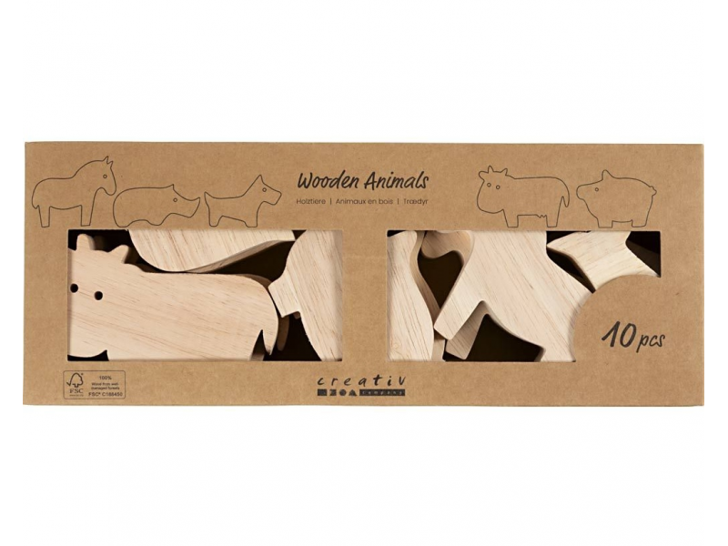 Kreativní sada Zvířata z farmy dřevěná
