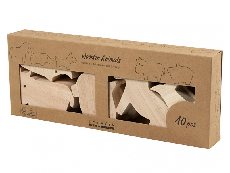 Kreativní sada Zvířata z farmy dřevěná