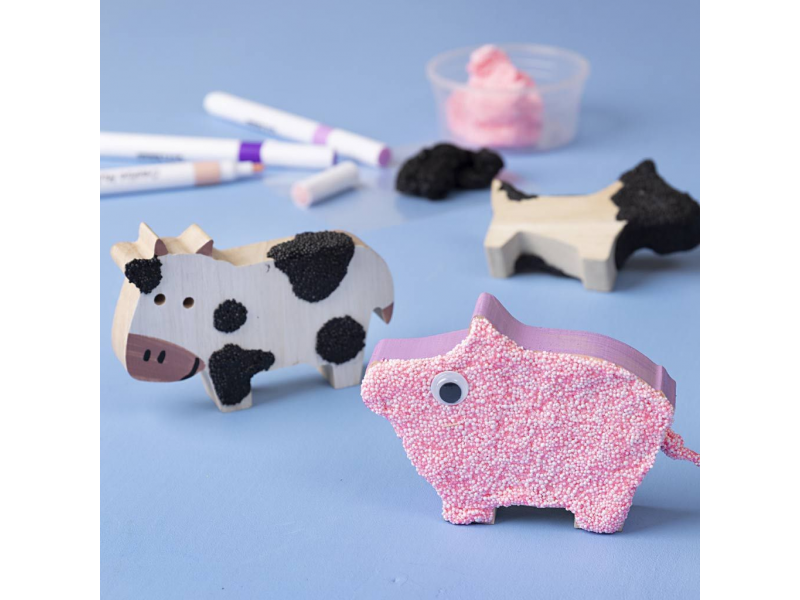 Kreativní sada Zvířata z farmy dřevěná