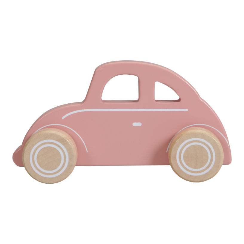 Autíčko brouk dřevěné Pink