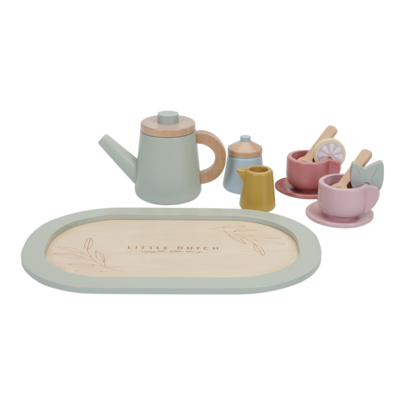 Čajový set dřevěný