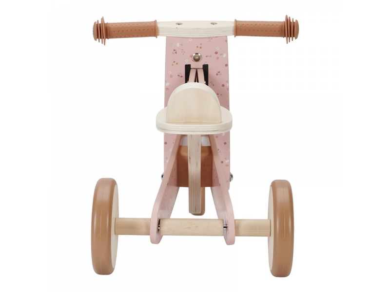 Odrážedlo tříkolka dřevěná Pink