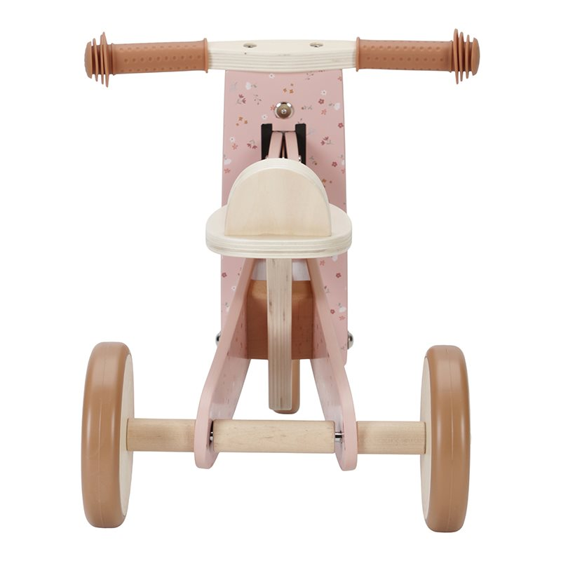 Odrážedlo tříkolka dřevěná Pink