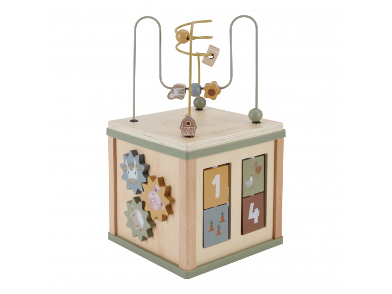 Kostka s aktivitami dřevěná Farma