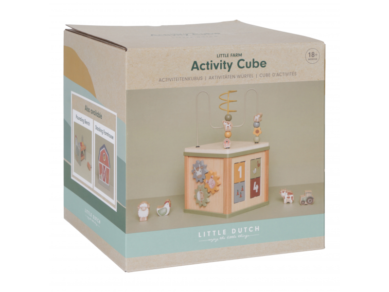 Kostka s aktivitami dřevěná Farma