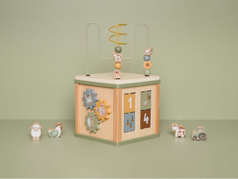 Kostka s aktivitami dřevěná Farma