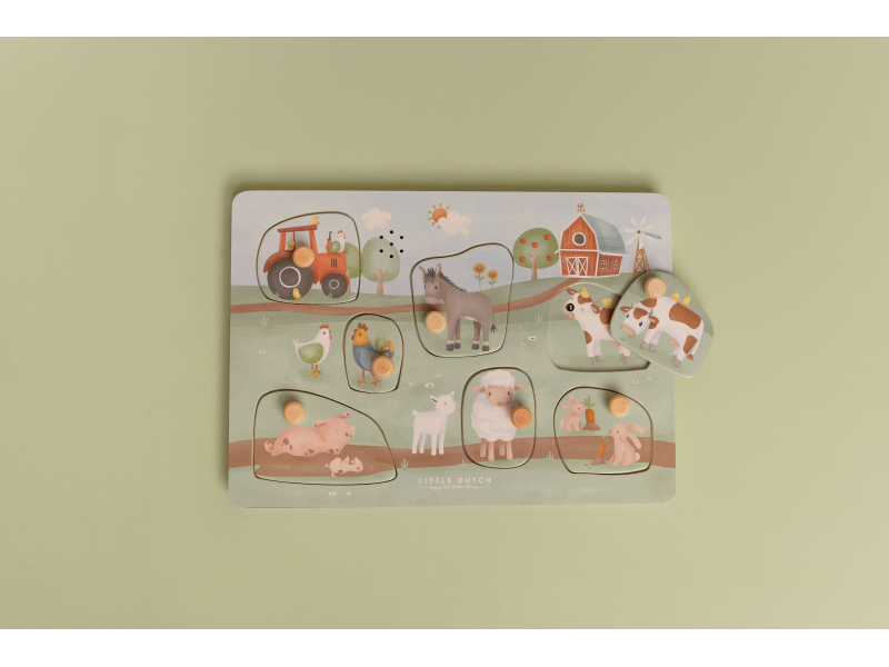Vkládací puzzle se zvukem Farma