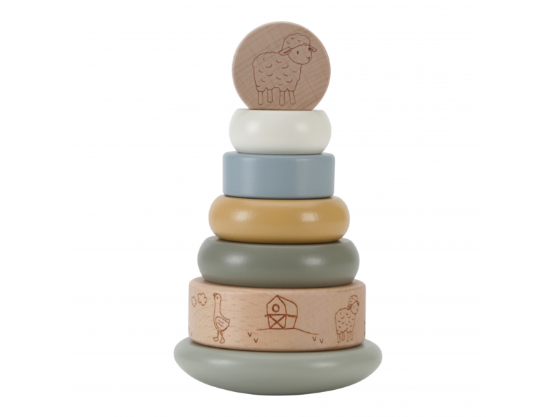 Nasazovací kroužky dřevěné Farma