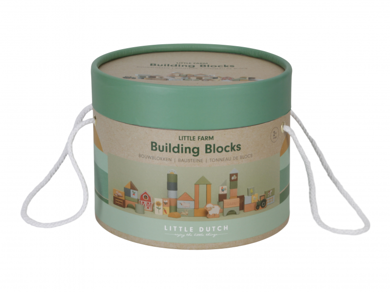 Kostky dřevěné 50 ks v tubě Farma