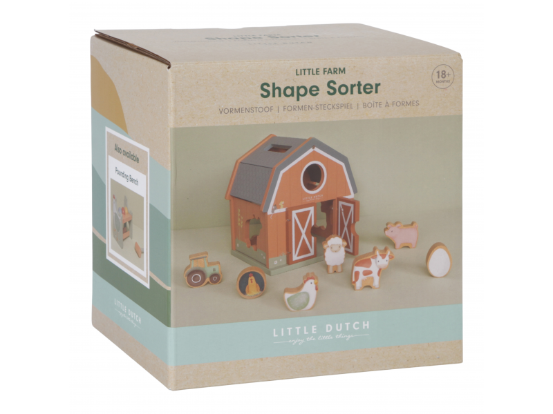 Domek s vkládacími tvary dřevěný Farma