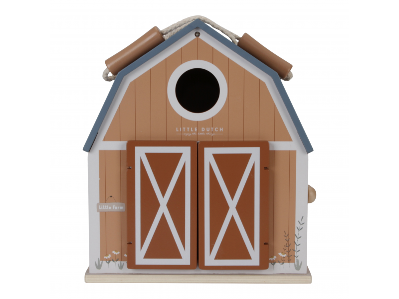 Domeček pro panenky dřevěný přenosný Farma