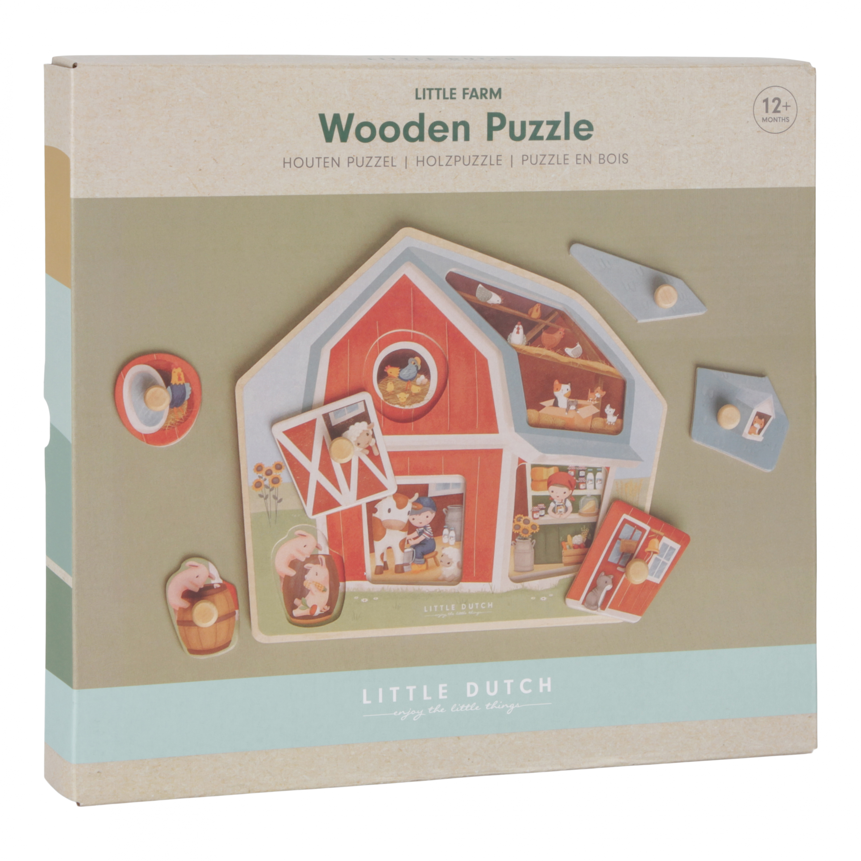 LITTLE DUTCH Vkládací puzzle dřevěné Farma