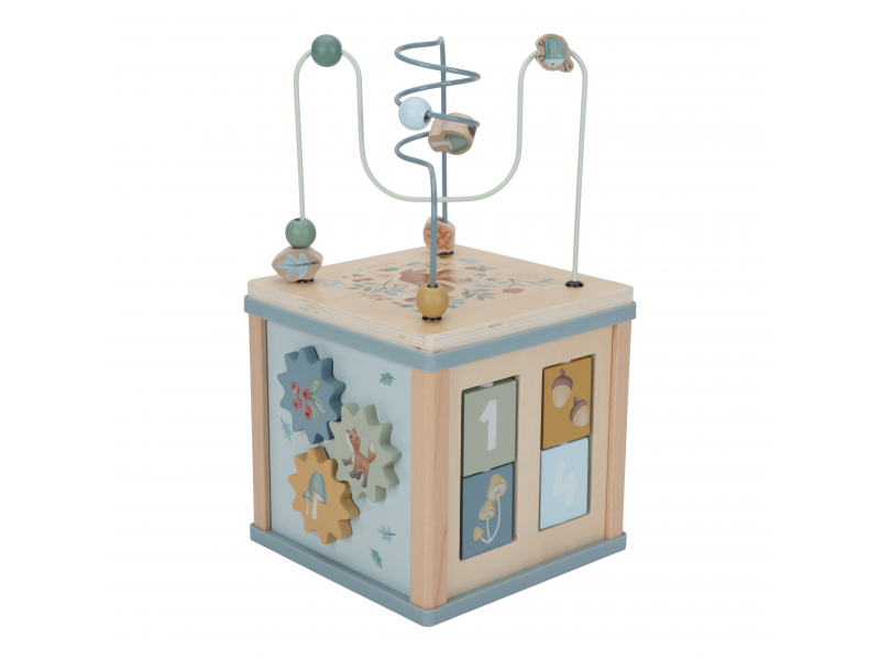 Kostka s aktivitami dřevěná Forest Friends