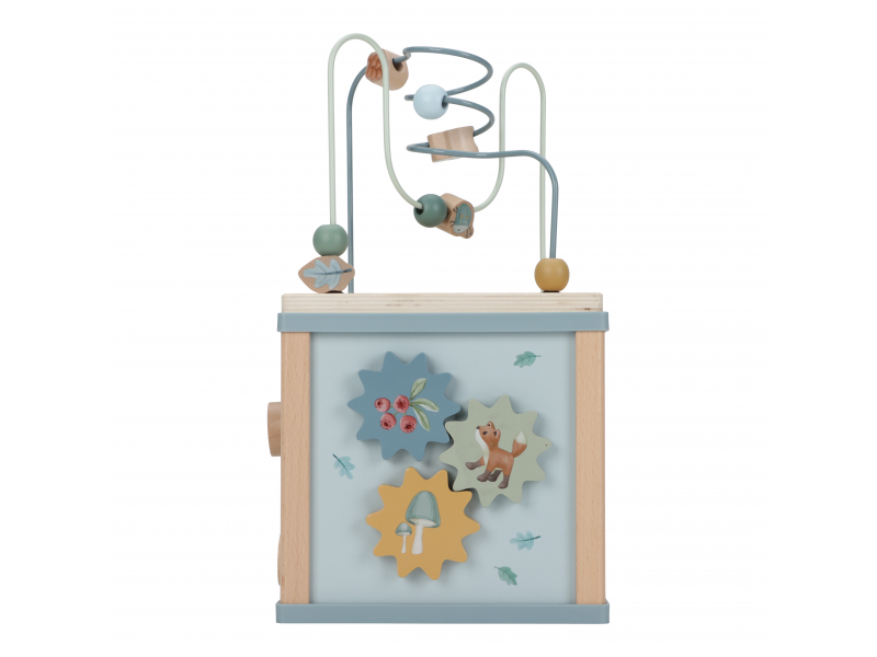 Kostka s aktivitami dřevěná Forest Friends