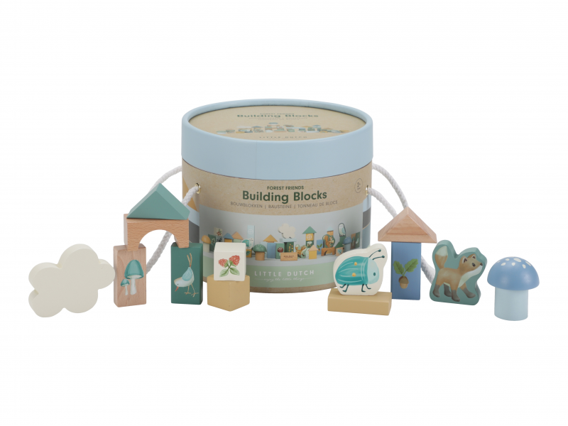 Kostky dřevěné 50 ks v tubě Forest Friends