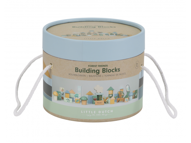 Kostky dřevěné 50 ks v tubě Forest Friends