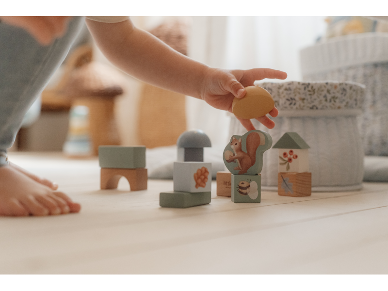 Kostky dřevěné 50 ks v tubě Forest Friends