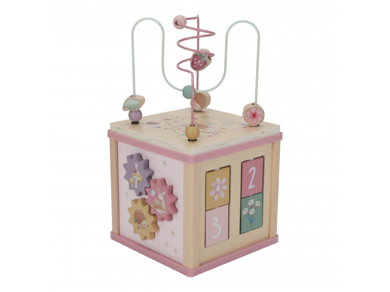 Kostka s aktivitami dřevěná Fairy Garden