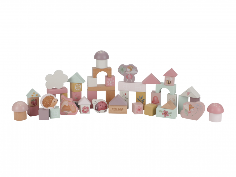 Kostky dřevěné 50 ks v tubě Fairy Garden