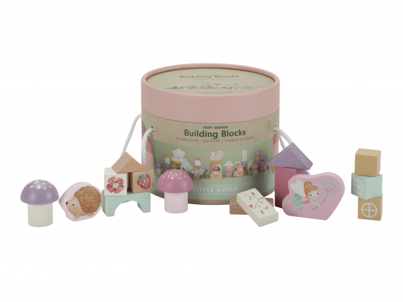 Kostky dřevěné 50 ks v tubě Fairy Garden