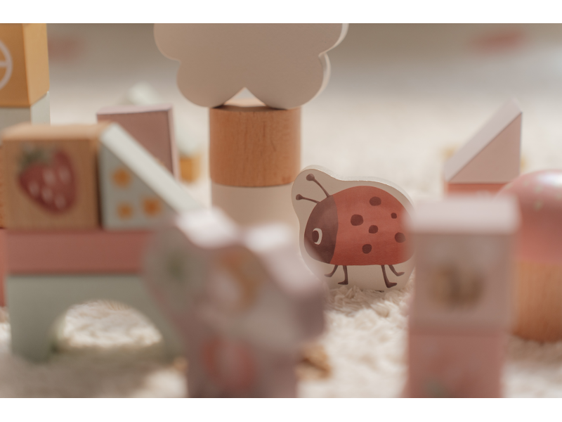 Kostky dřevěné 50 ks v tubě Fairy Garden