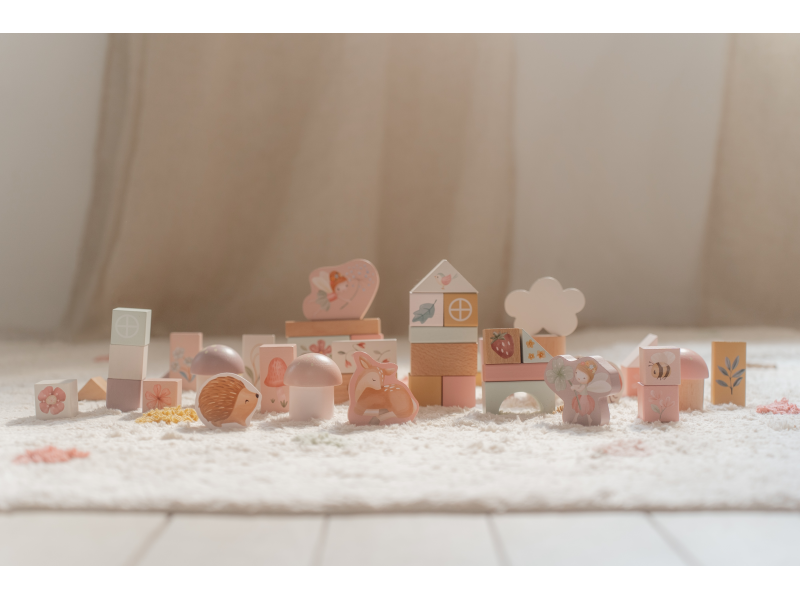 Kostky dřevěné 50 ks v tubě Fairy Garden