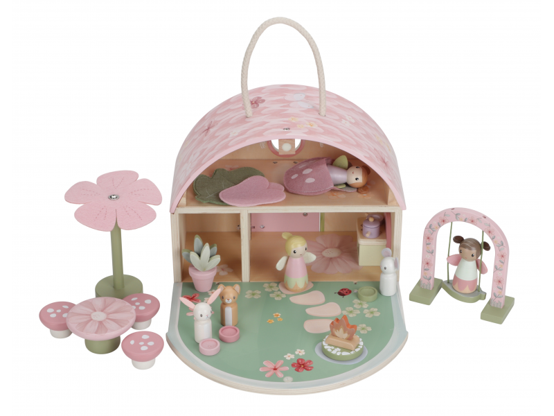 Domeček pro víly dřevěný přenosný Fairy Garden