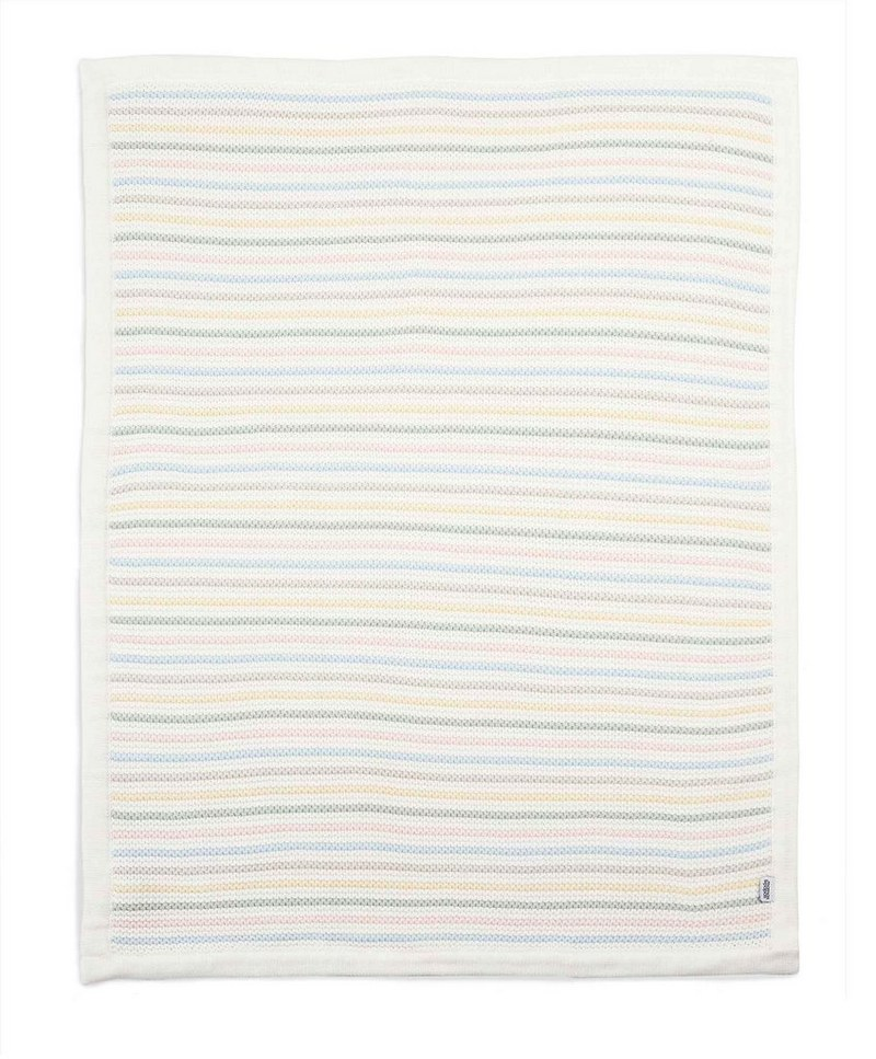 Pletená deka pastelové proužky