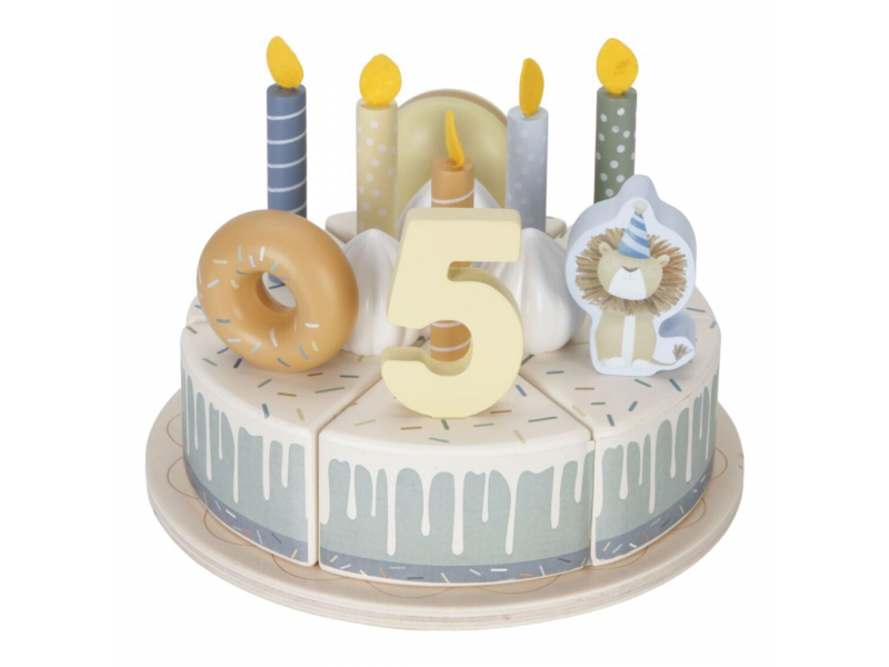 Narozeninový dort 26 dílů dřevěný Blue