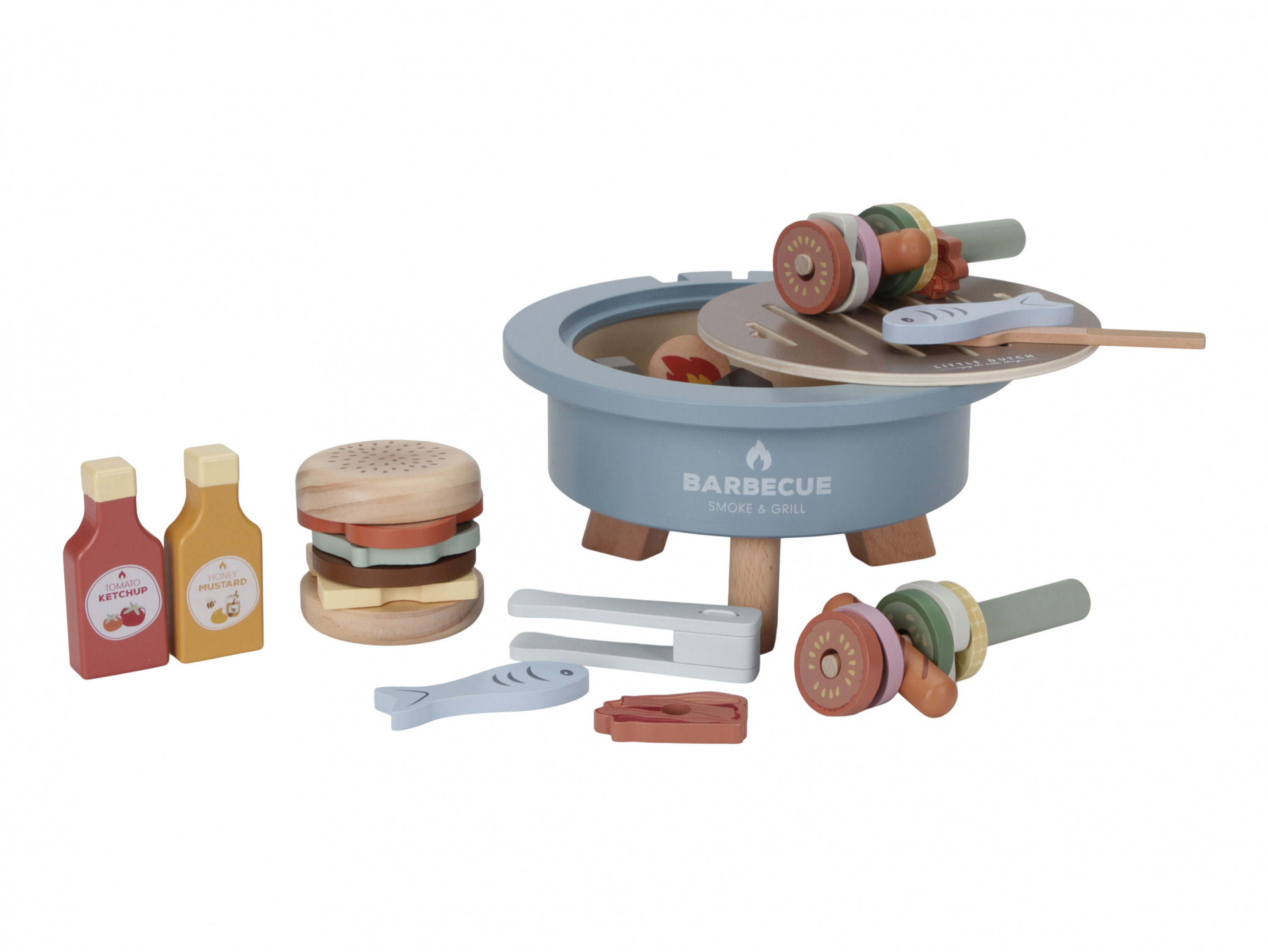Barbecue sada dřevěná