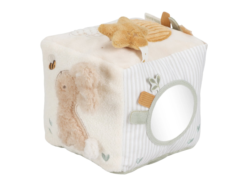 Kostka textilní s aktivitami Newborn Naturals