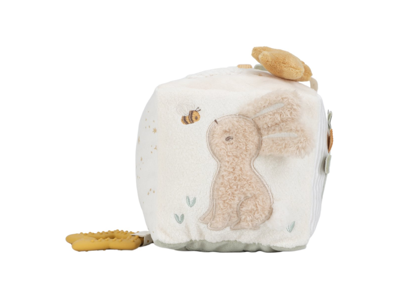 Kostka textilní s aktivitami Newborn Naturals