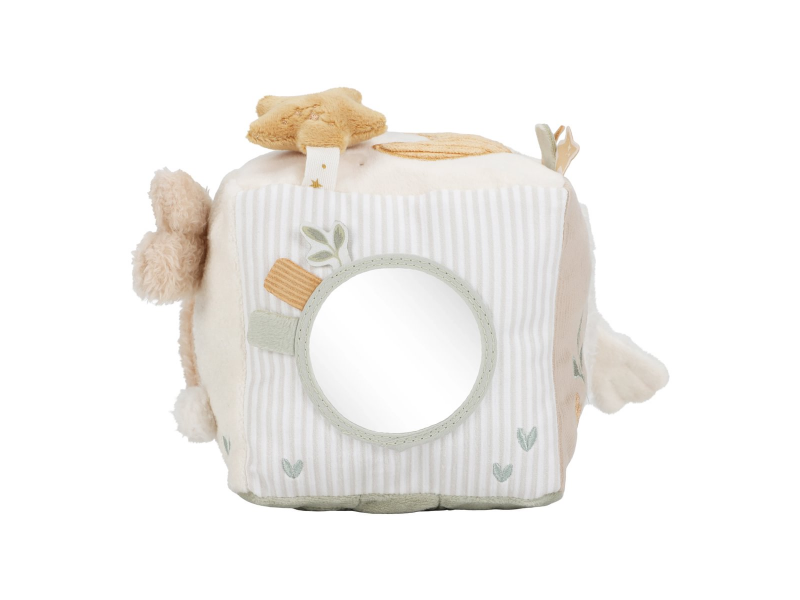 Kostka textilní s aktivitami Newborn Naturals